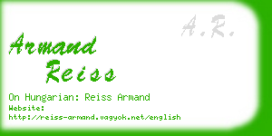 armand reiss business card
